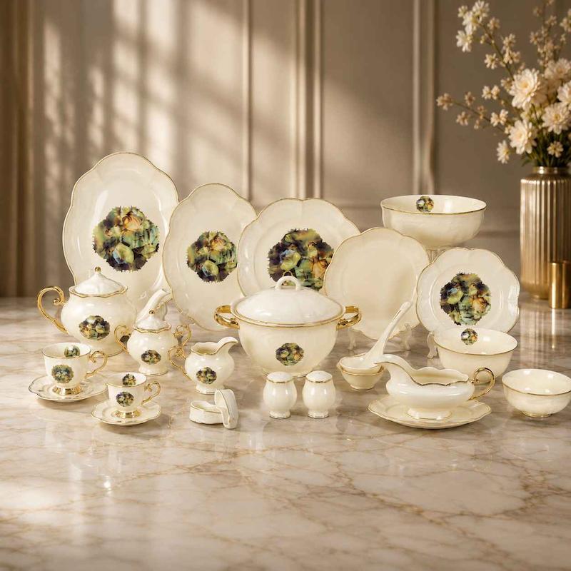 سرویس کامل طرح دار 12 نفره 114 پارچه REGENCY ( قبل از ثبت سفارش تماس بگیرید )