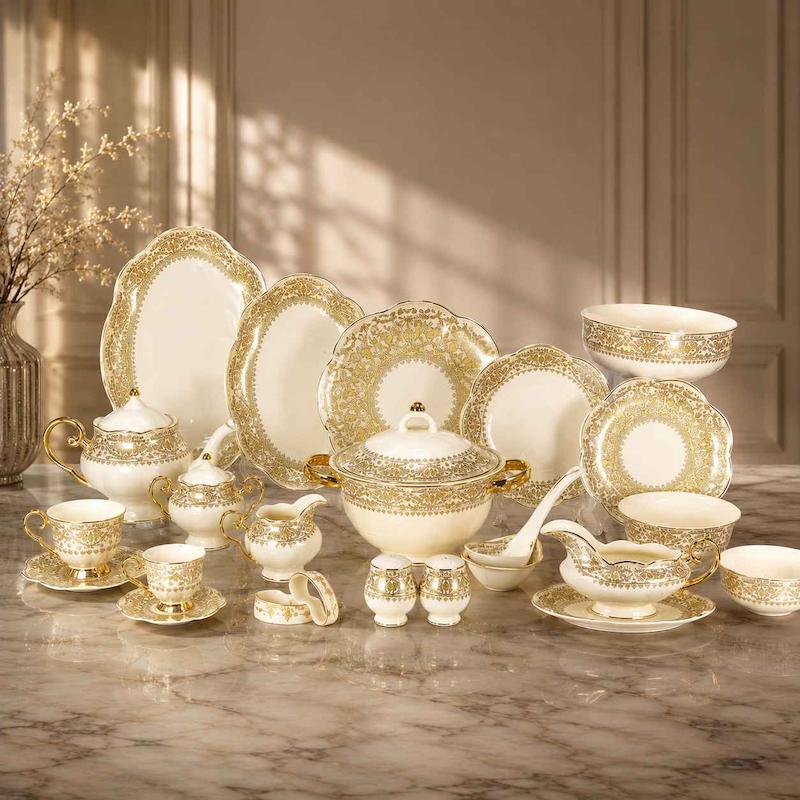 سرویس کامل طلاکوب 12 نفره 114 پارچه REGENCY ( قبل از ثبت سفارش تماس بگیرید )