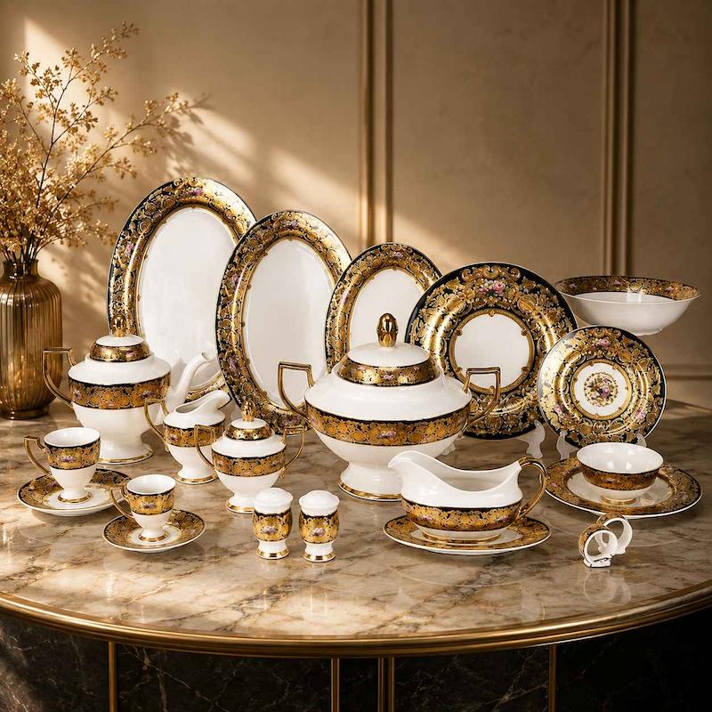 سرویس کامل طلاکوب 12 نفره 98 پارچه REGENCY ( قبل از ثبت سفارش تماس بگیرید )
