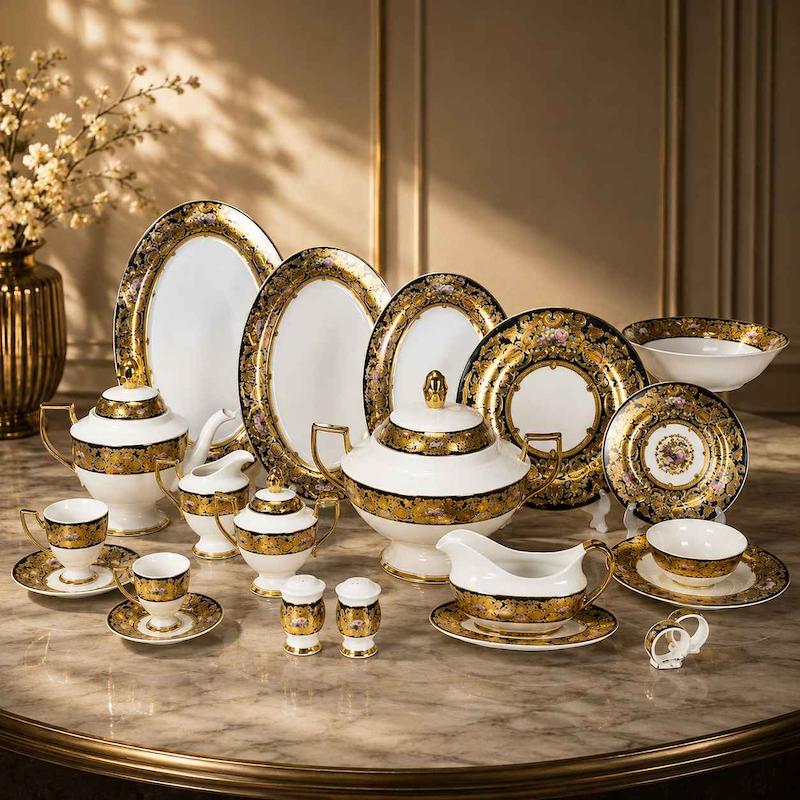 سرویس کامل طلاکوب 18 نفره 130 پارچه REGENCY ( قبل از ثبت سفارش تماس بگیرید )