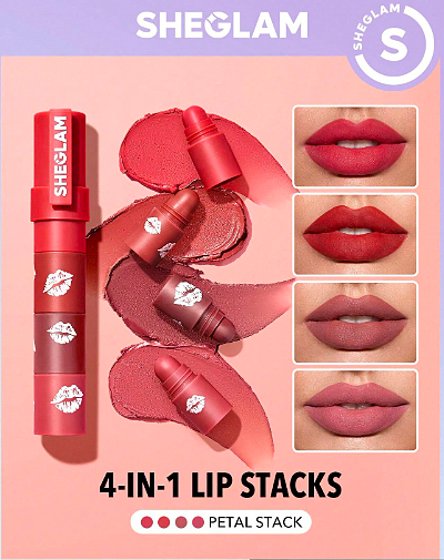 رژلب 4 تیکه شیگلم مدل mega lip stacks 