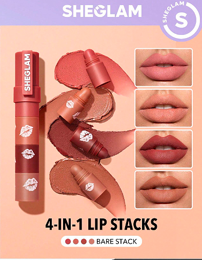 رژلب 4 تیکه شیگلم مدل mega lip stacks 