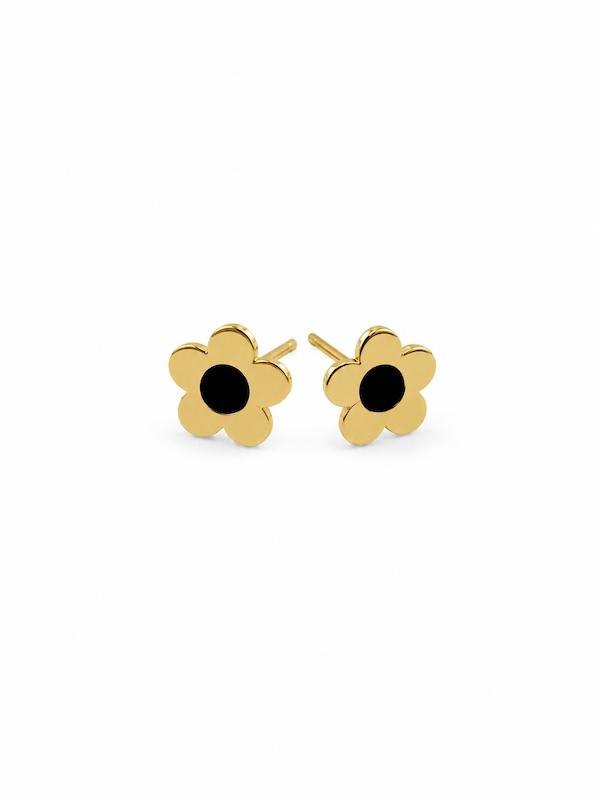 گوشواره زنانه طلا ۱۸ عیار گوشواره گل گالری طلای پگاه