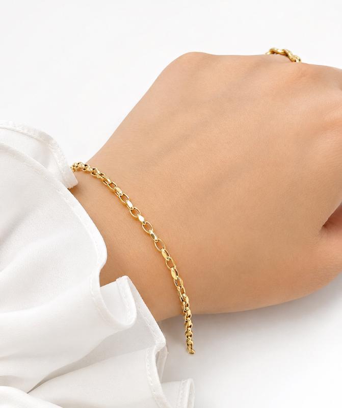 دستبند زنانه طلا ۱۸ عیار آجری VoGa GOLD