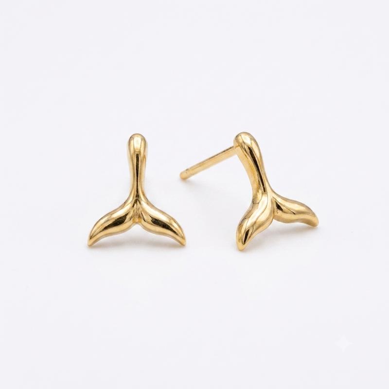گوشواره طلا ۱۸ عیار دم وال گالری طلای آماندا