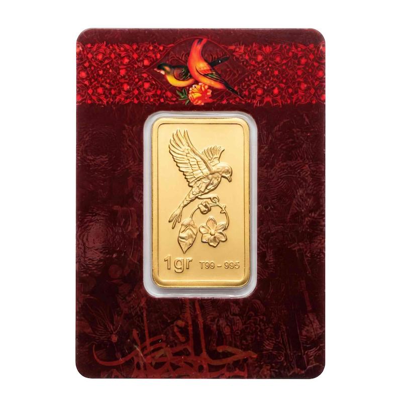 سکه مردانه طلا ۲۴ عیار شمش یک‌گرمی جواهری امیری