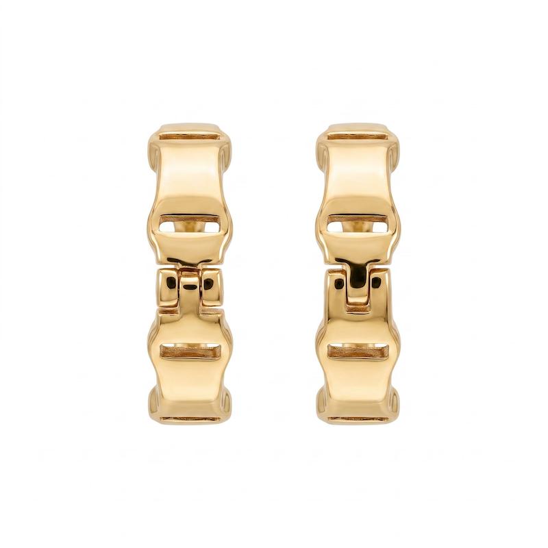 گوشواره زنانه طلا ۱۸ عیار گوشواره حلقه ای گالری طلای فلور گالری طلای فلور