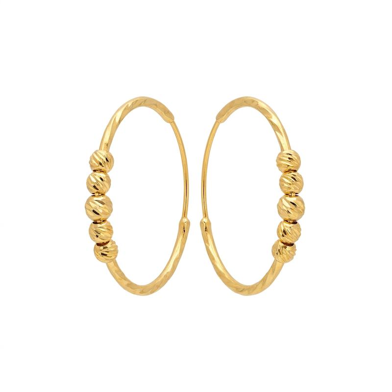 گوشواره زنانه طلا ۱۸ عیار گوشواره حلقه ای البرنادو گالری طلای آنوشا