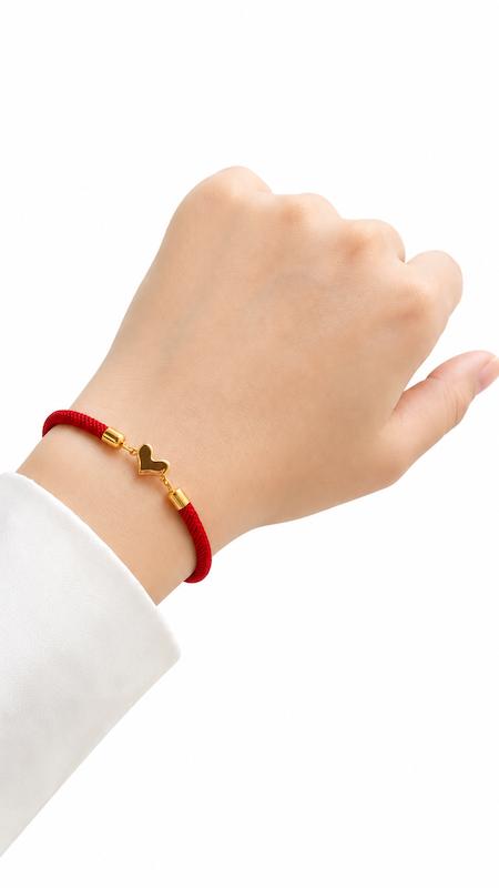 دستبند زنانه طلا ۱۸ عیار قلب خرگوشی VoGa GOLD