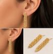 گوشواره زنانه طلا ۱۸ عیار گوشواره آبشاری تراش ری گلد