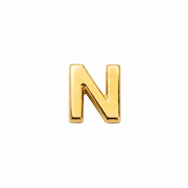 آویز زنانه طلا ۱۸ عیار آویز حرف N گالری طلای آوات