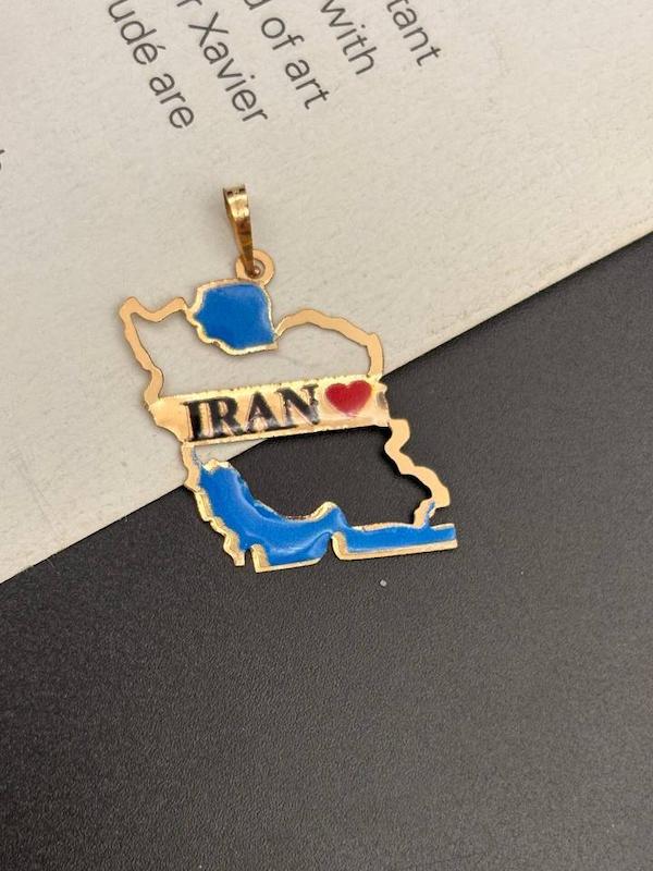 آویز زنانه طلا ۱۸ عیار پلاک ایران طلای کالین