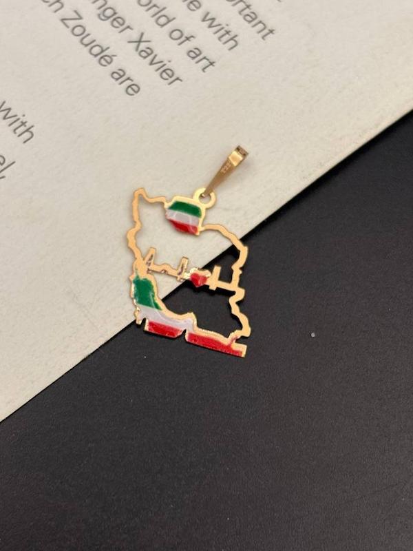 آویز زنانه طلا ۱۸ عیار پلاک ایران طلای کالین