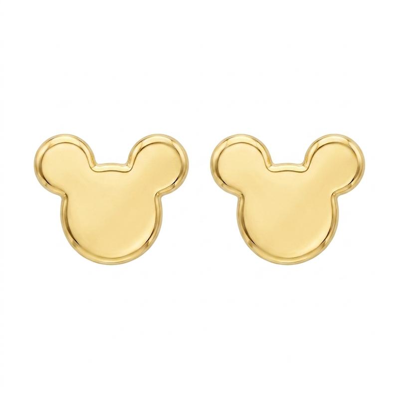 گوشواره بچگانه طلا ۱۸ عیار میکی موس گالری طلای ایرانه