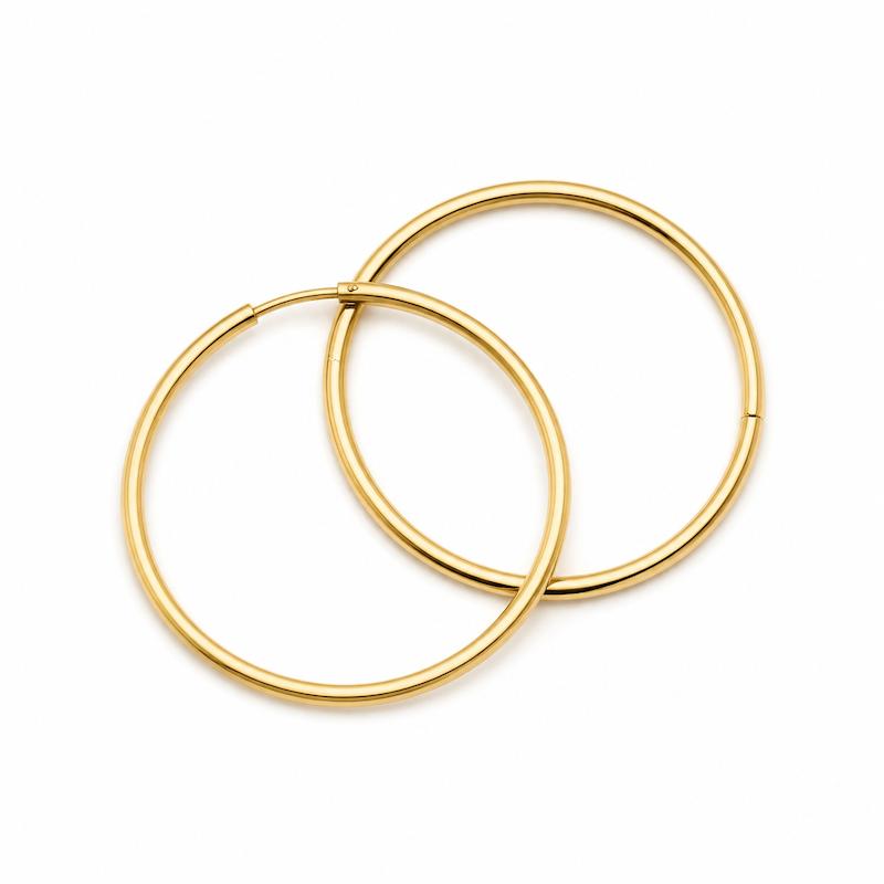 گوشواره زنانه طلا ۱۸ عیار گوشواره حلقه ای دو سانتیمتر گالری طلای دایانا