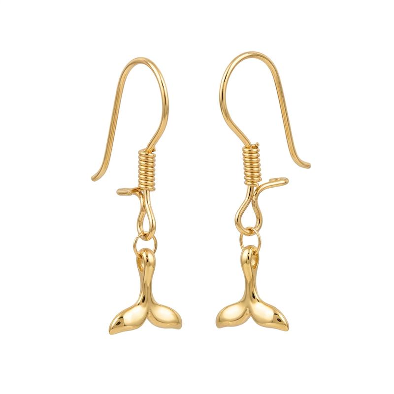 گوشواره طلا ۱۸ عیار گوشواره دم وال گالری بابل طلا