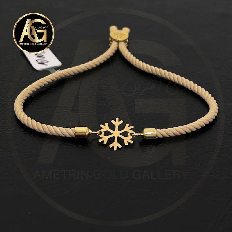 دستبند زنانه طلا ۱۸ عیار دستبند مارشال دونه برف گالری آمترین