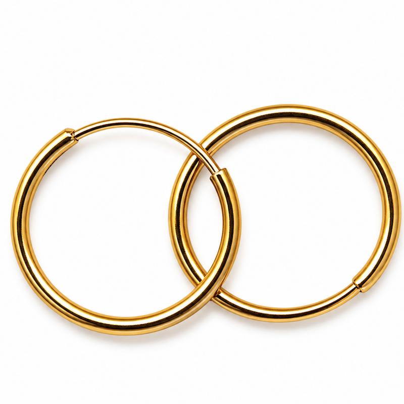 گوشواره بچگانه طلا ۱۸ عیار گوشواره حلقه یازده میلیمتر گالری طلای دایانا