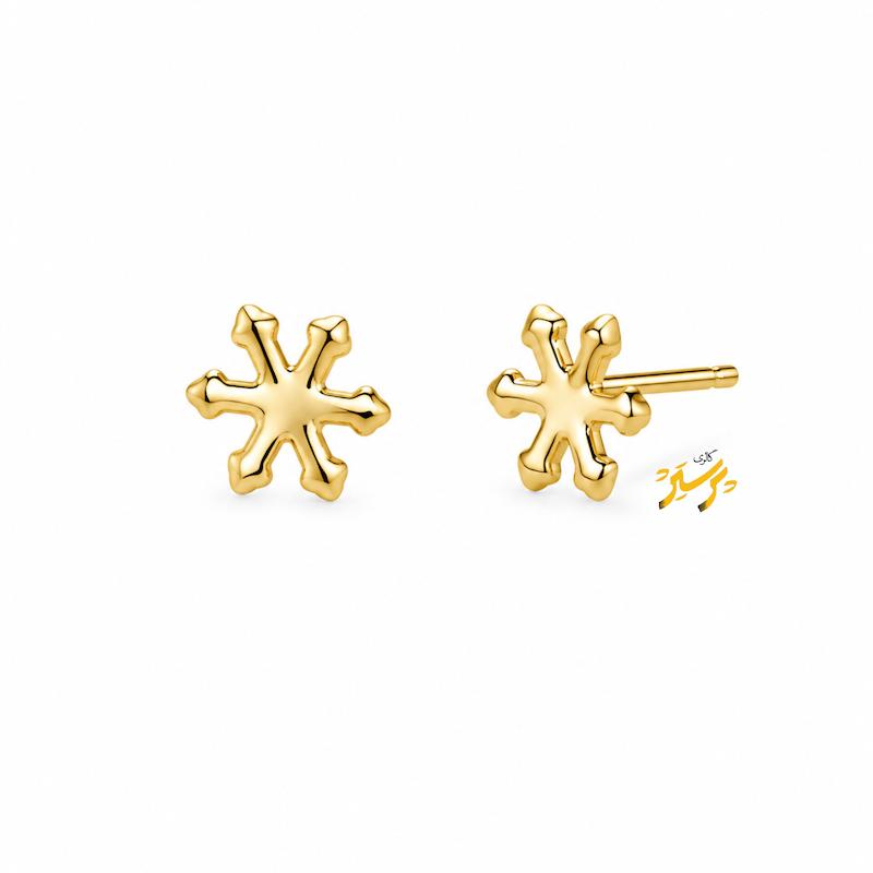 گوشواره زنانه طلا ۱۸ عیار کریستال گالری طلای پرستیژ