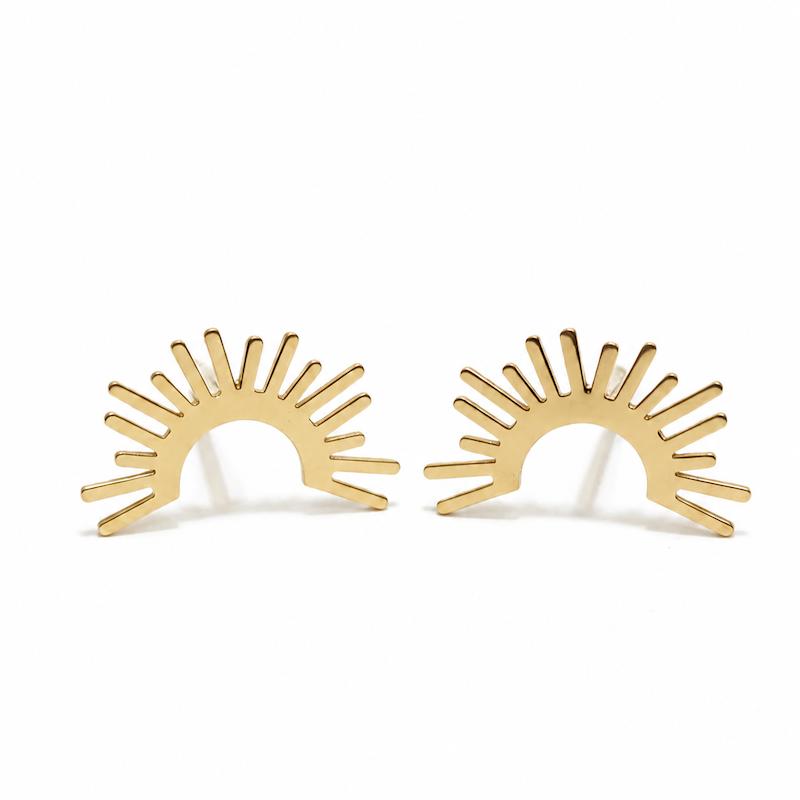 گوشواره زنانه طلا ۱۸ عیار گوشواره طلوع گالری طلای دایانا