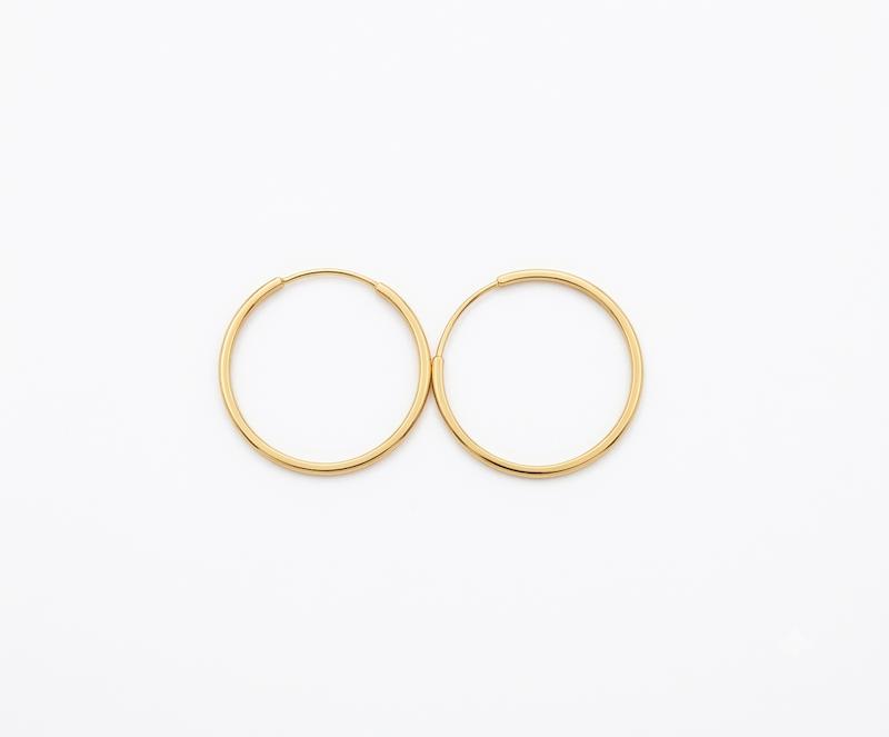 گوشواره زنانه طلا ۱۸ عیار E158 مدل حلقه ای آهوریس