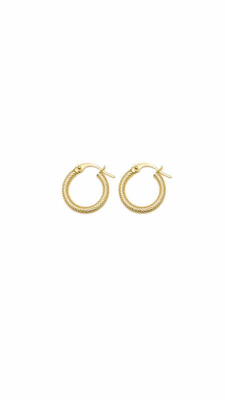 گوشواره زنانه طلا ۱۸ عیار گوشواره حلقه ای تراش طلای نیاکی