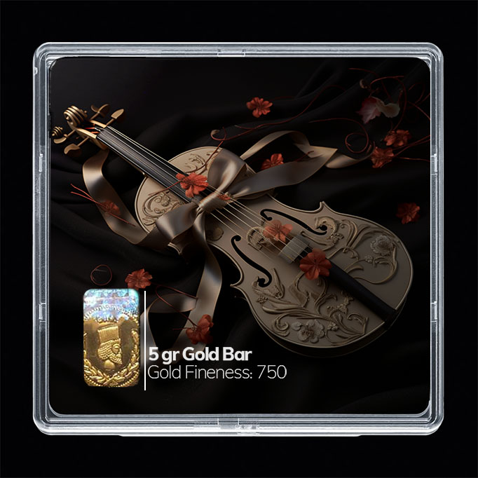 شمش طلا 18 عیار مدل ویولن کد SG10658