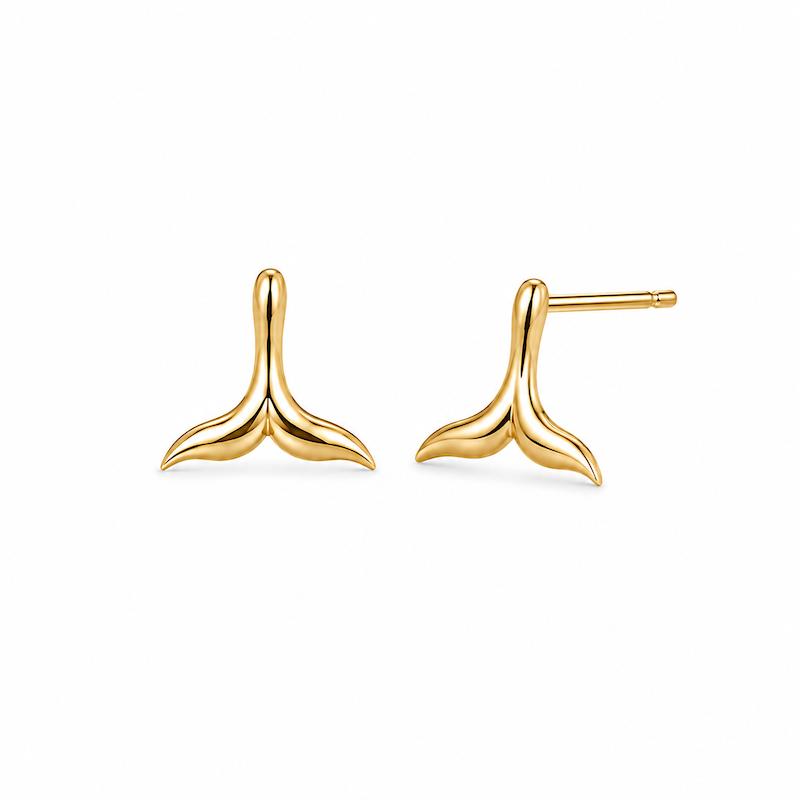 گوشواره زنانه طلا ۱۸ عیار دم وال گالری طلای پرستیژ