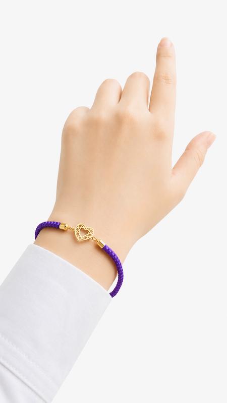 دستبند زنانه طلا ۱۸ عیار قلب هندسی VoGa GOLD