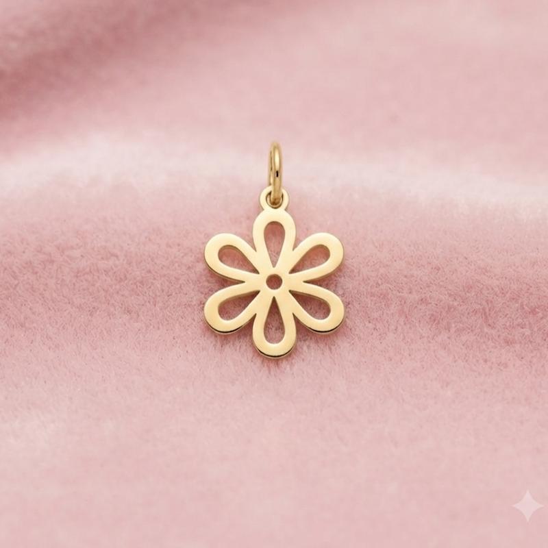 آویز طلا ۱۸ عیار پلاک گل بهاری زرکودک گالری