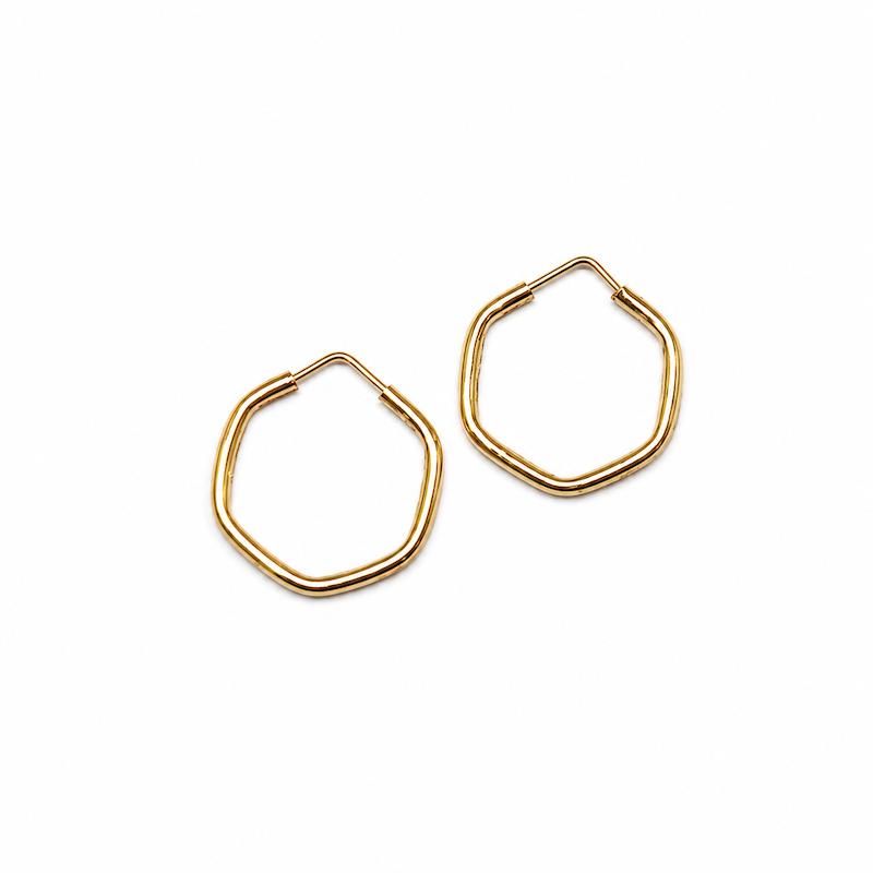 گوشواره زنانه طلا ۱۸ عیار گوشواره حلقه ای Zhofil.gold