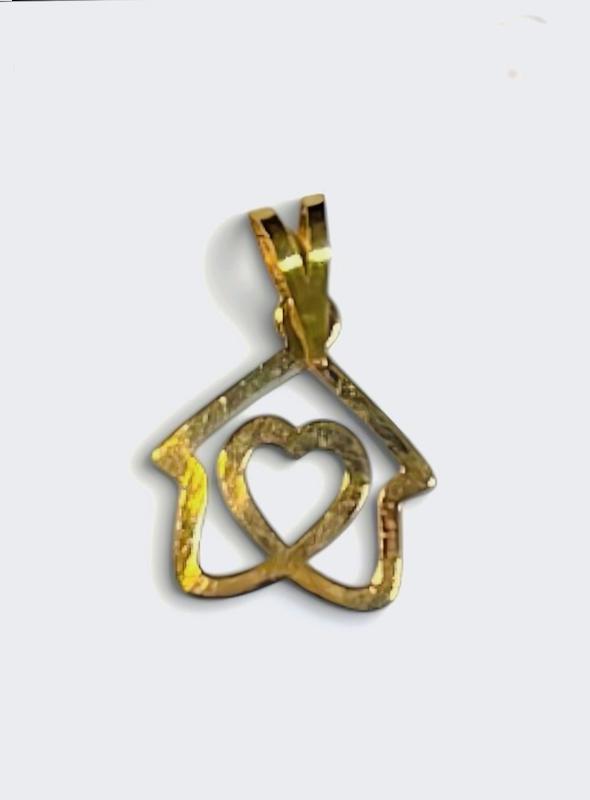 آویز زنانه طلا ۱۸ عیار پلاک آویز خانه Zhofil.gold