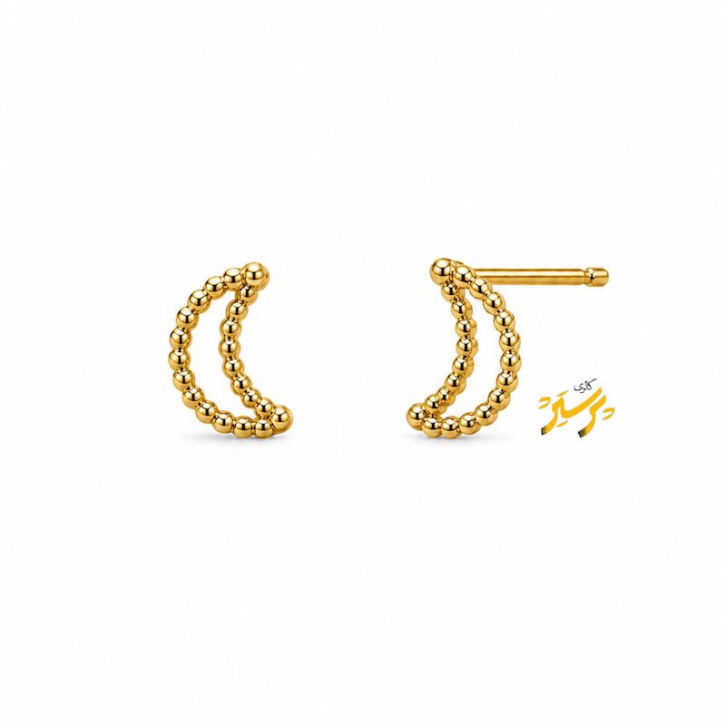 گوشواره زنانه طلا ۱۸ عیار زرماه گالری طلای پرستیژ