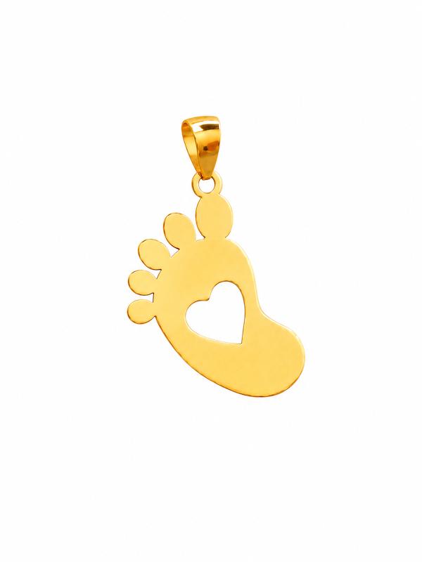 آویز بچگانه طلا ۱۸ عیار آویزطلا مدل  ردپای نوزاد گالری طلای حِس