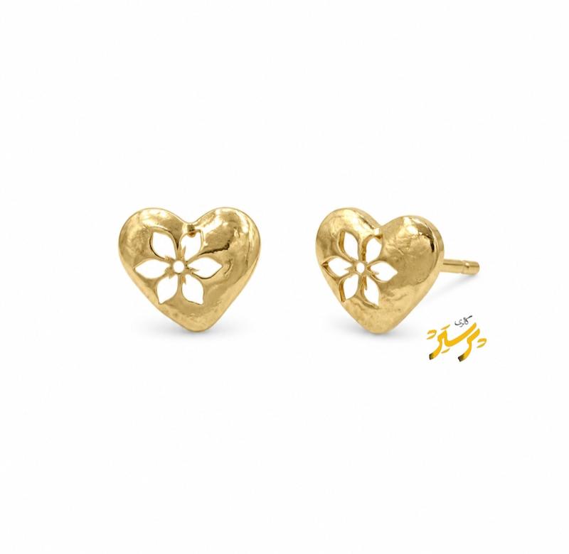 گوشواره زنانه طلا ۱۸ عیار دلوین گالری طلای پرستیژ