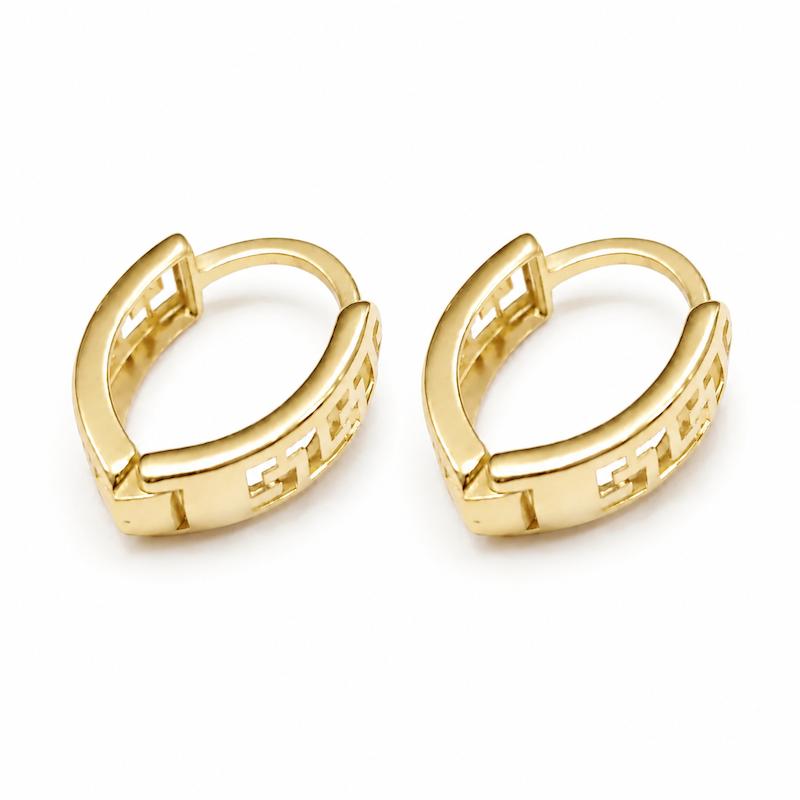 گوشواره زنانه طلا ۱۸ عیار گوشواره طرح ورساچه گالری طلای دایانا