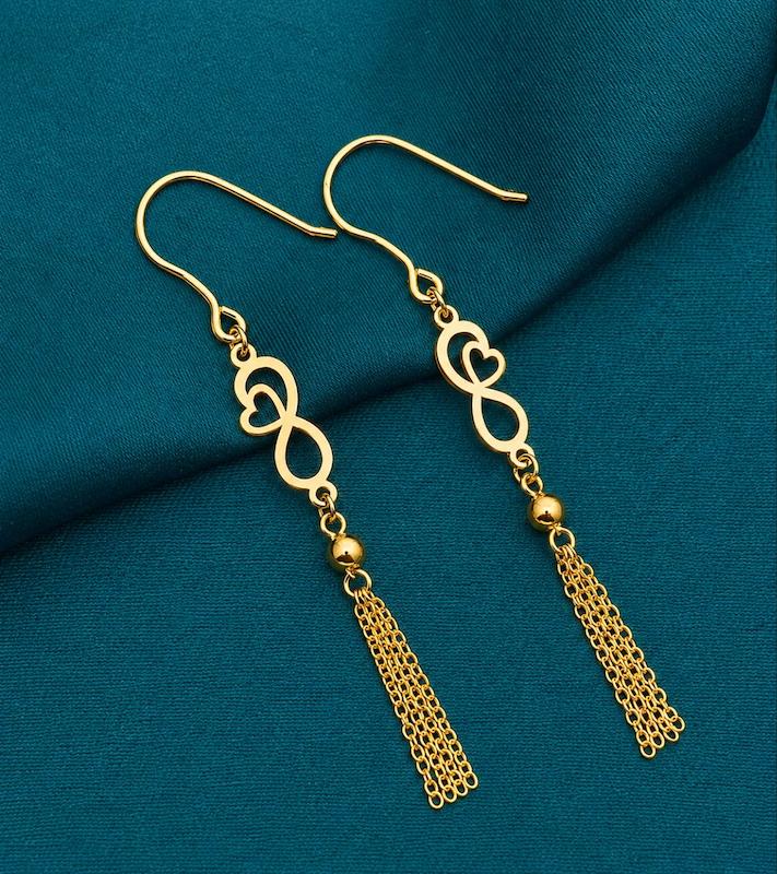 گوشواره زنانه طلا ۱۸ عیار گوشواره قلبی طلای کالین