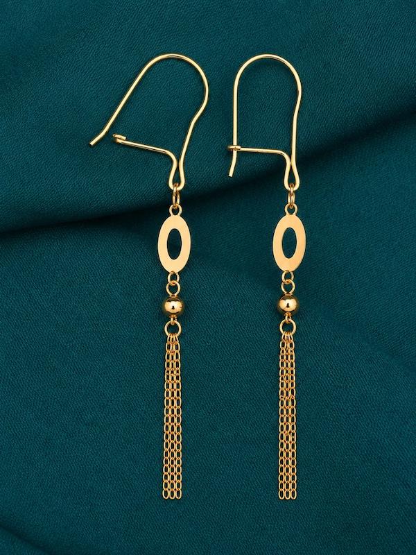 گوشواره زنانه طلا ۱۸ عیار گوشواره ترانه طلای کالین