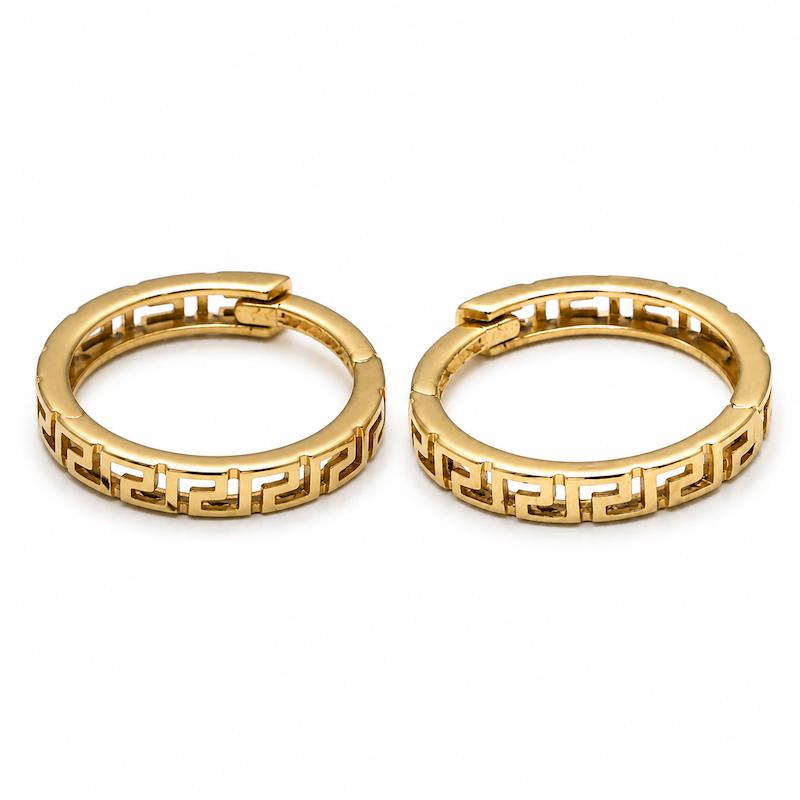 گوشواره زنانه طلا ۱۸ عیار گوشواره طرح ورساچه گالری طلای دایانا