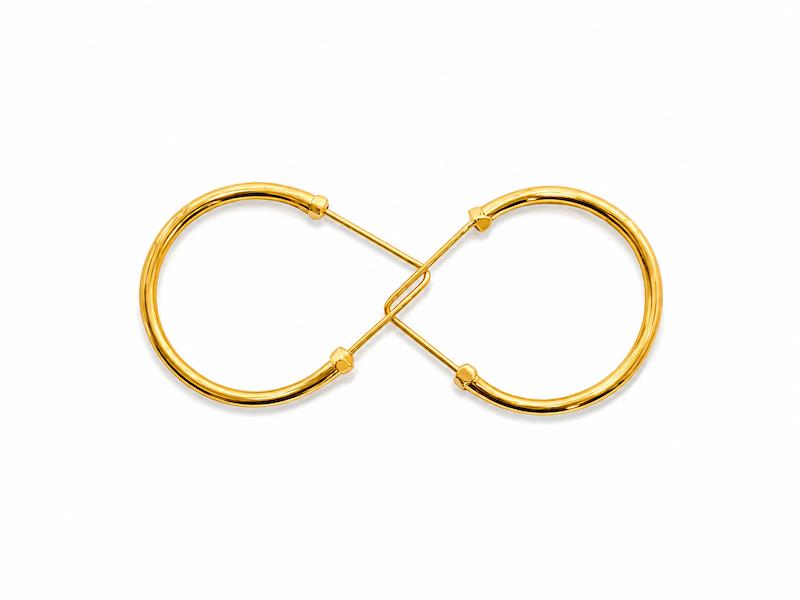 گوشواره زنانه طلا ۱۸ عیار گوشواره حلقه ای گالری طلای تاج