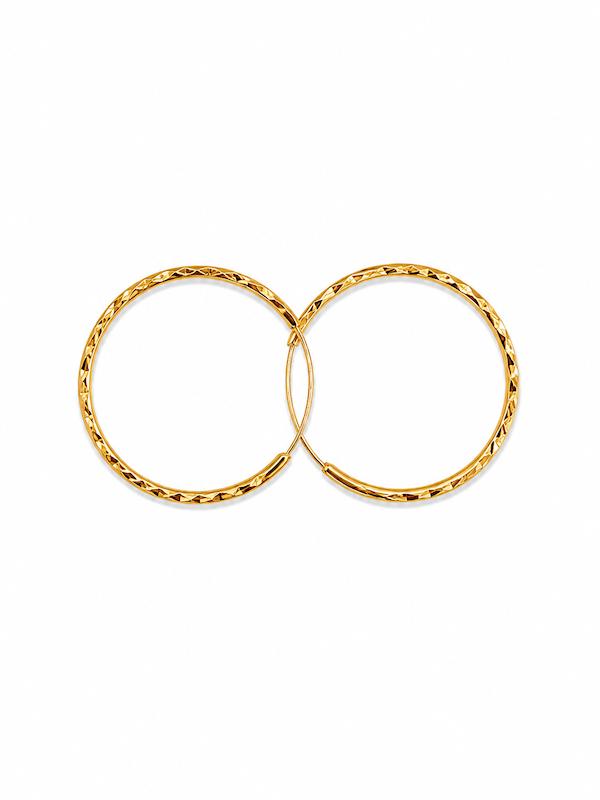 گوشواره زنانه طلا ۱۸ عیار گوشواره حلقه ای گالری طلای تاج