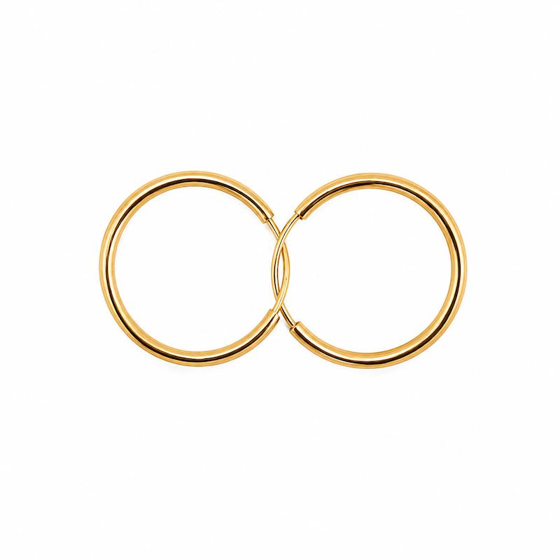 گوشواره زنانه طلا ۱۸ عیار گوشواره حلقه ای گالری طلای تاج