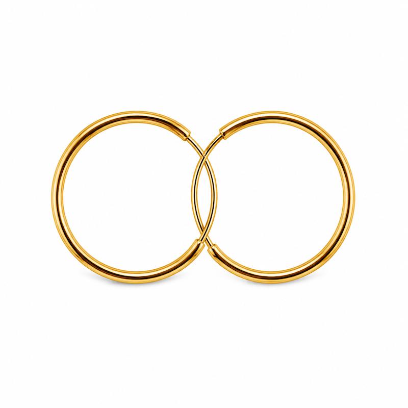 گوشواره زنانه طلا ۱۸ عیار گوشواره حلقه ای گالری طلای تاج