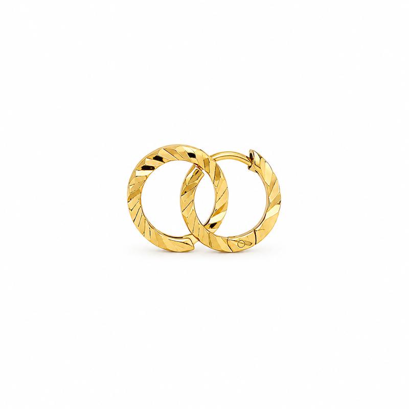 گوشواره بچگانه طلا ۱۸ عیار گوشواره حلقه ای گالری طلای تاج