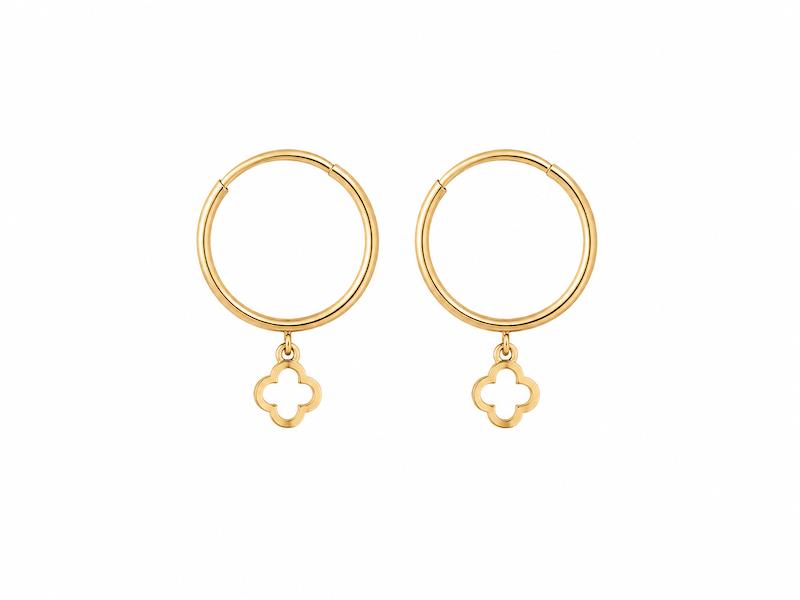 گوشواره زنانه طلا ۱۸ عیار حلقه ای ونکلیف گالری طلا سرور گلد