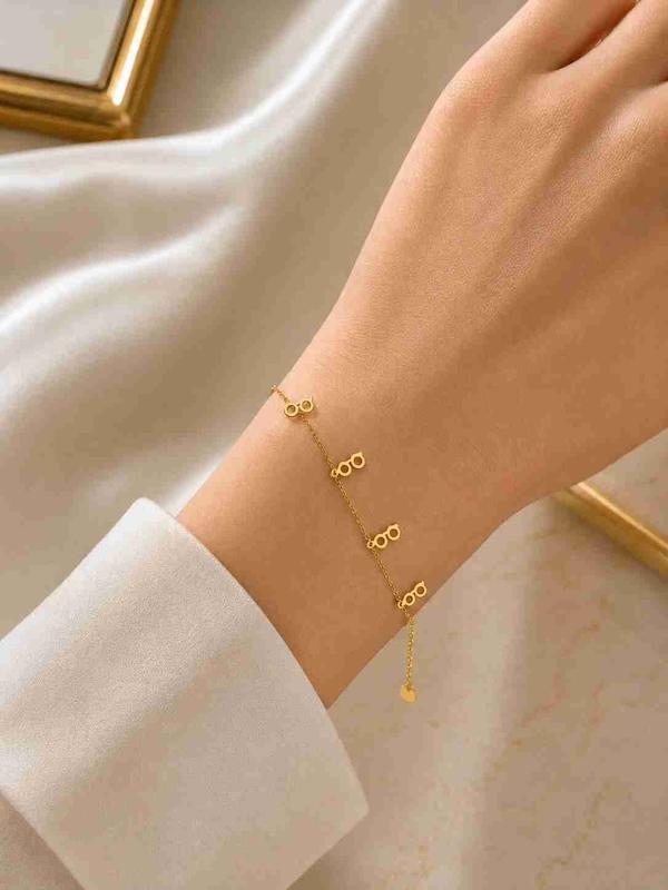 دستبند زنانه طلا ۱۸ عیار اوکلی (کم اجرت) گالری گلدن رز