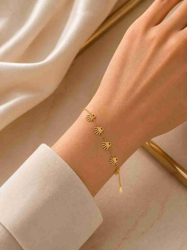 دستبند زنانه طلا ۱۸ عیار رولکس گالری گلدن رز