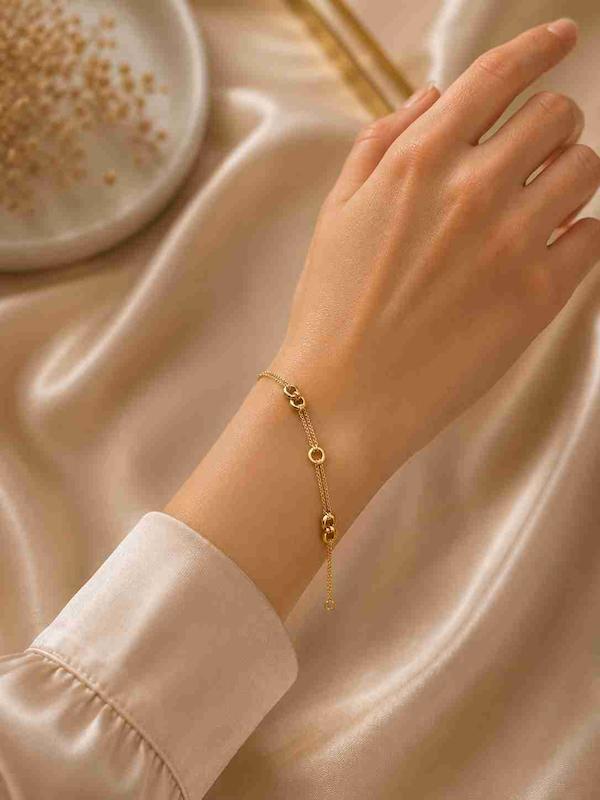 دستبند زنانه طلا ۱۸ عیار مرانو (کم اجرت) گالری گلدن رز