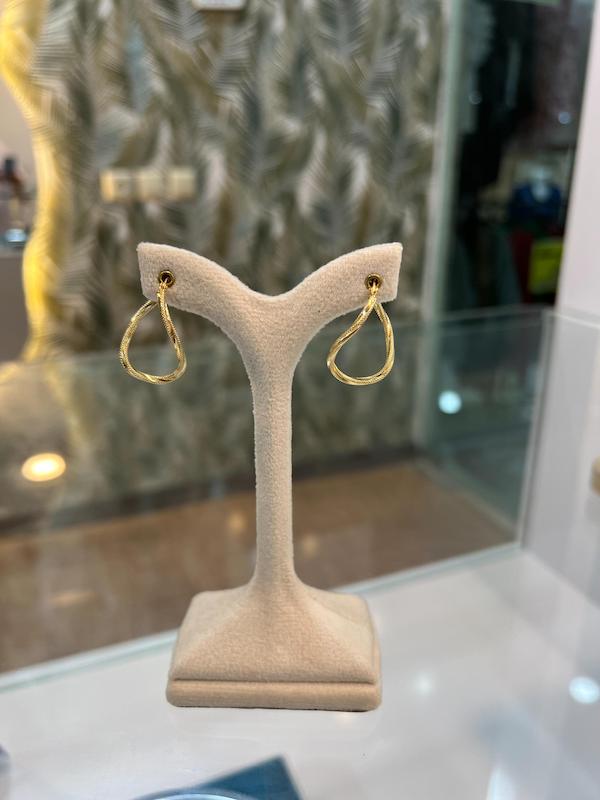 گوشواره زنانه طلا ۱۸ عیار مینیمال پیچی گالری طلای مرادی