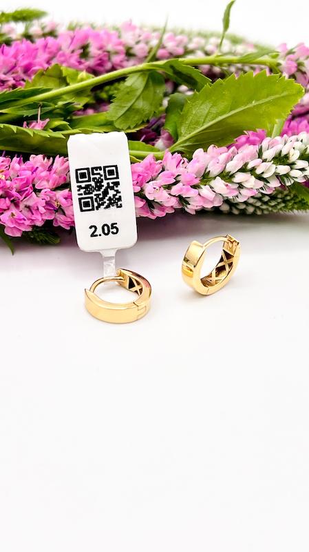 گوشواره زنانه طلا ۱۸ عیار گوشواره امگا شرکت با کیفیت عالی گالری هورا گلد